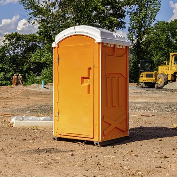 how often are the portable restrooms cleaned and serviced during a rental period in Jersey VA